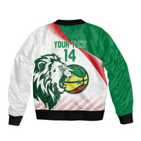 Senegal Basketball Custom Bomber Jacket Come On Lions - Wonder Print Shop