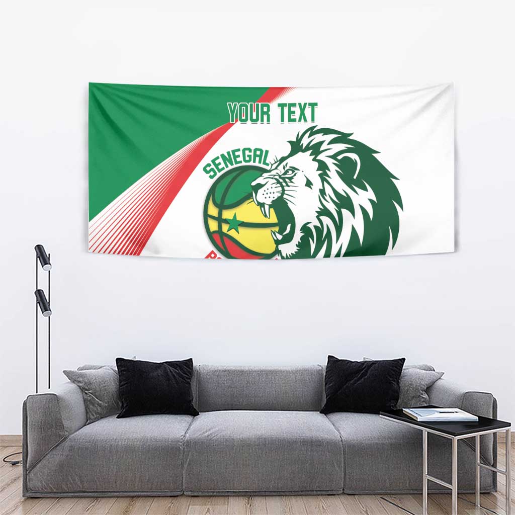 Senegal Basketball Custom Tapestry Come On Lions - Wonder Print Shop
