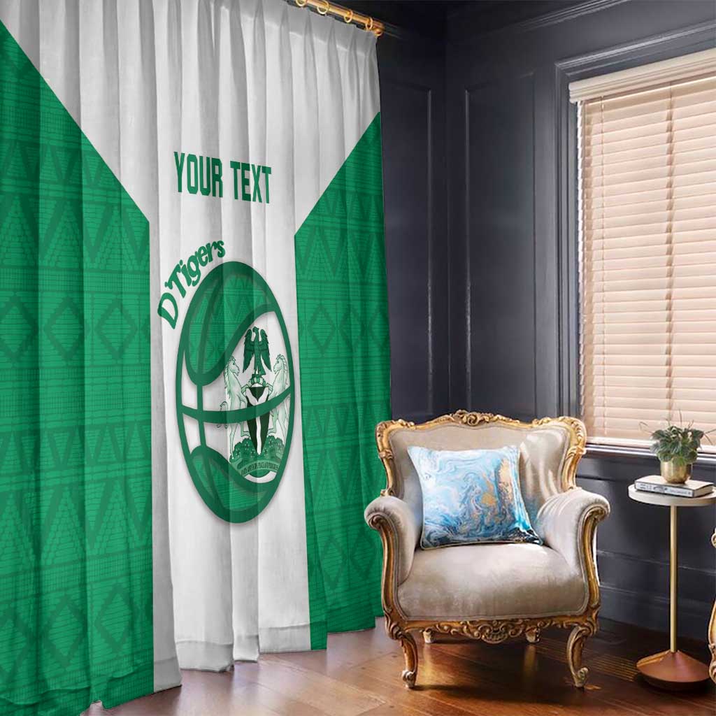 Nigeria Basketball Custom Window Curtain Come On Tigers - Wonder Print Shop