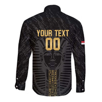 Egypt Basketball Custom Long Sleeve Button Shirt Come On Pharaohs - Wonder Print Shop