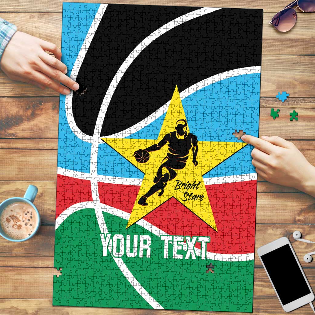 South Sudan Basketball Custom Puzzle Come On Bright Stars - Wonder Print Shop