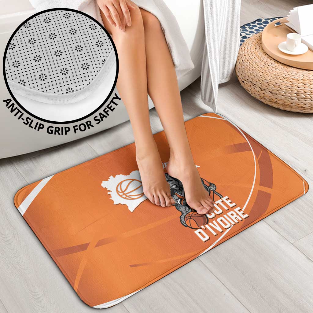 Ivory Coast Basketball Custom Bathroom Set Allez Les Elephants - Wonder Print Shop