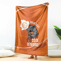 Ivory Coast Basketball Custom Blanket Allez Les Elephants - Wonder Print Shop