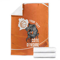 Ivory Coast Basketball Custom Blanket Allez Les Elephants - Wonder Print Shop