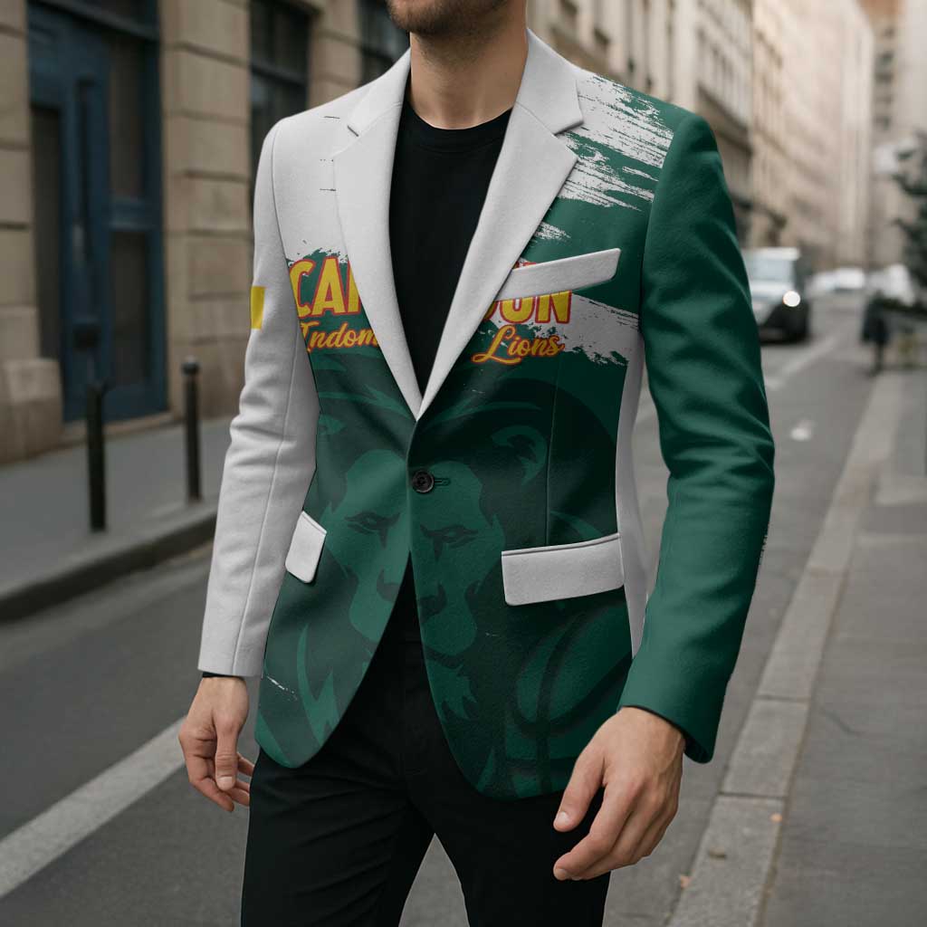 Cameroon Basketball Custom Blazer Come On Indomitable Lions - Wonder Print Shop