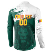 Cameroon Basketball Custom Button Sweatshirt Come On Indomitable Lions - Wonder Print Shop