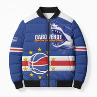 Cape Verde Basketball Custom Bomber Puffer Jacket Come On Blue Sharks - Wonder Print Shop