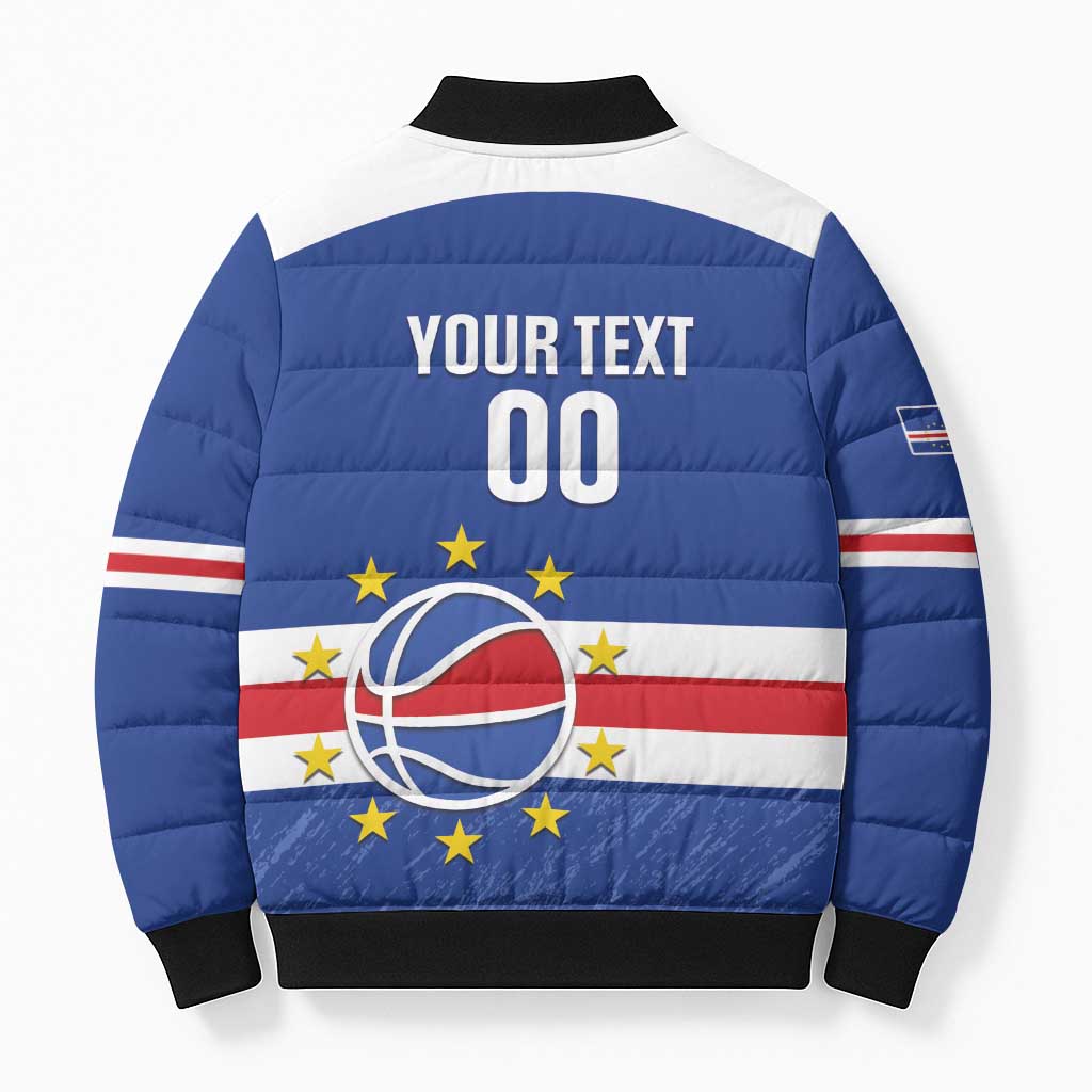 Cape Verde Basketball Custom Bomber Puffer Jacket Come On Blue Sharks - Wonder Print Shop
