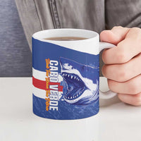 Cape Verde Basketball Custom Ceramic Mug Come On Blue Sharks - Wonder Print Shop