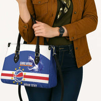 Cape Verde Basketball Custom Leather Bag Come On Blue Sharks - Wonder Print Shop