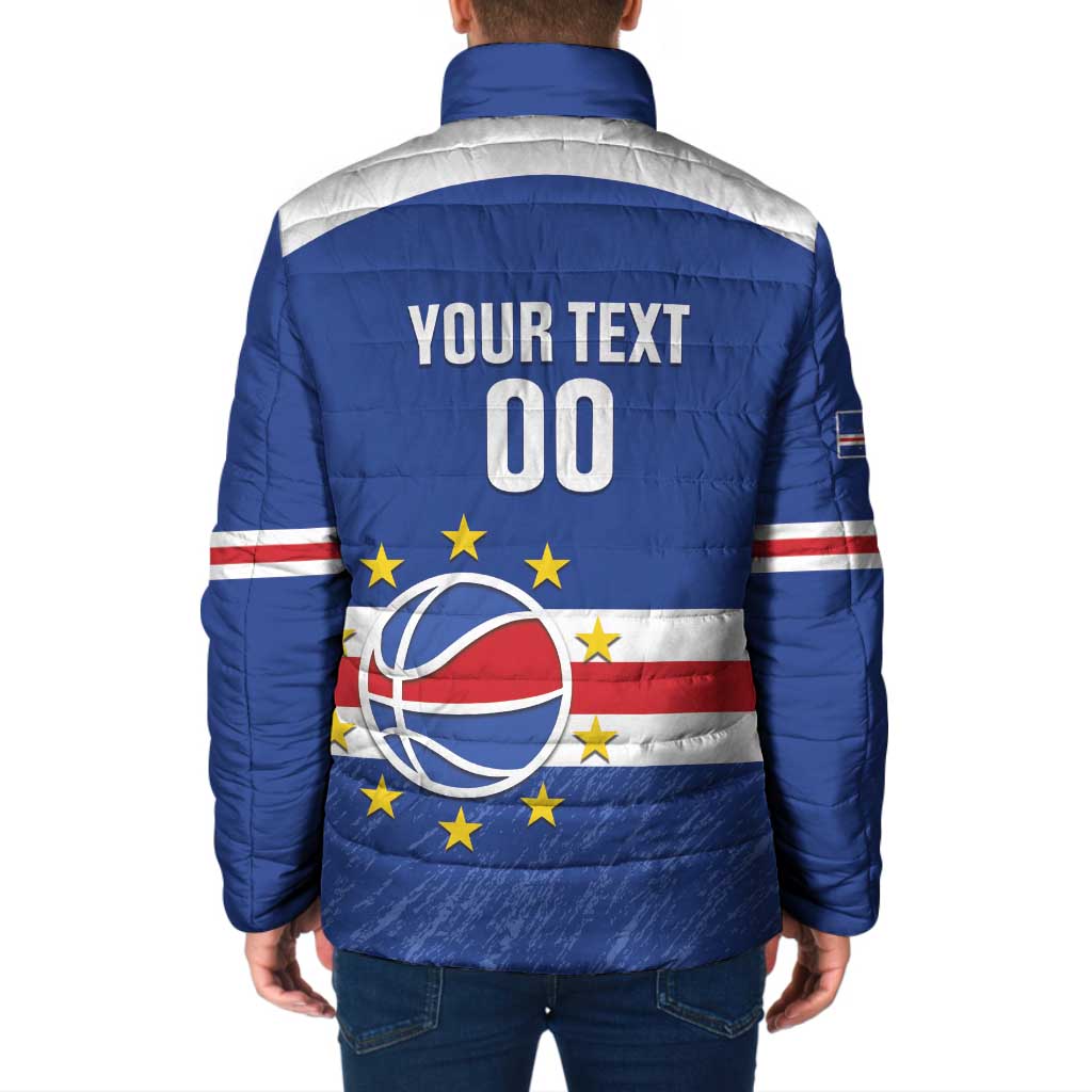 Cape Verde Basketball Custom Padded Jacket Come On Blue Sharks - Wonder Print Shop