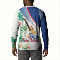 Cavaquinho Cabo Verde Button Sweatshirt Cape Verdean Instrument Tropical Sea Turtle