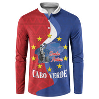 Santo Antao Cabo Verde Button Sweatshirt Map With Me Maia Statue African Pattern
