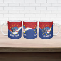 Santo Antao Cabo Verde Ceramic Mug Map With Me Maia Statue African Pattern