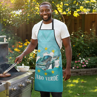Sao Vincente Cabo Verde Apron Map With Sea Turtle African Pattern