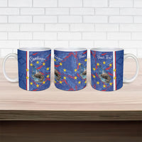 Personalized Santiago Cabo Verde Ceramic Mug Map With Farol de Dona Maria Pia