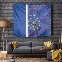 Personalized Santiago Cabo Verde Tapestry Map With Farol de Dona Maria Pia