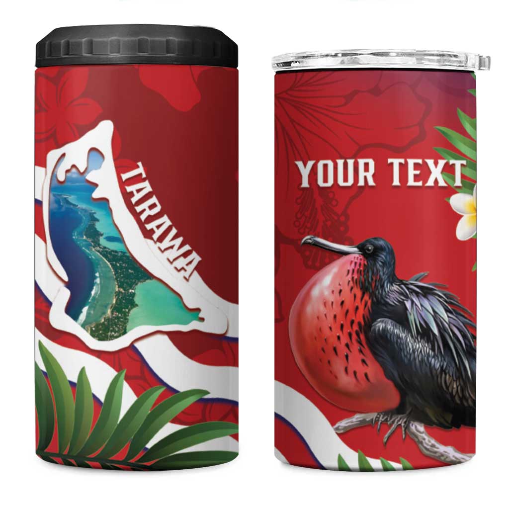 Personalised Kiribati Tarawa Atoll 4 in 1 Can Cooler Tumbler Frigate Bird With Map Tropical Style - Wonder Print Shop