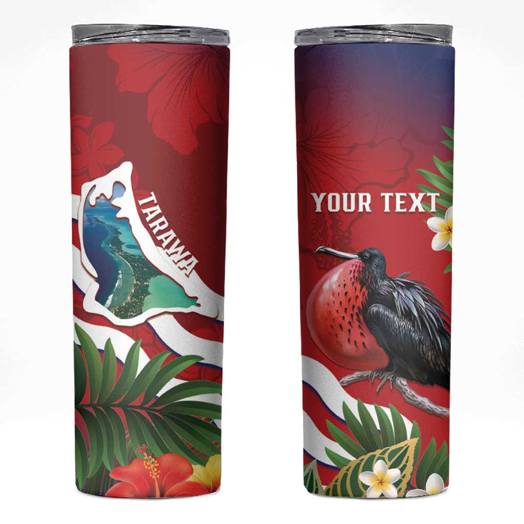 Personalised Kiribati Tarawa Atoll Skinny Tumbler Frigate Bird With Map Tropical Style - Wonder Print Shop