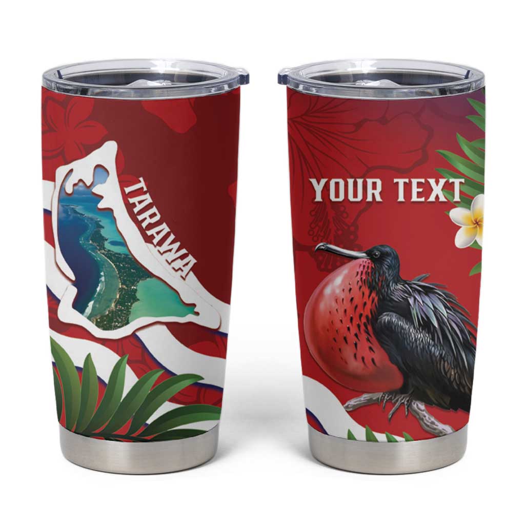 Personalised Kiribati Tarawa Atoll Tumbler Cup Frigate Bird With Map Tropical Style - Wonder Print Shop