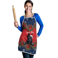 Scottish Terrier Christmas Personalised Apron Thistle Wreath Bow Nollaig Chridheil