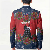 Scottish Terrier Christmas Personalised Blazer Thistle Wreath Bow Nollaig Chridheil