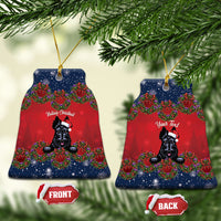 Scottish Terrier Christmas Personalised Ceramic Ornament Thistle Wreath Bow Nollaig Chridheil