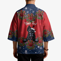 Scottish Terrier Christmas Personalised Kimono Thistle Wreath Bow Nollaig Chridheil