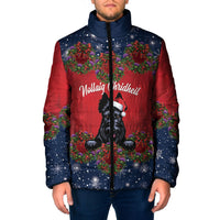 Scottish Terrier Christmas Personalised Padded Jacket Thistle Wreath Bow Nollaig Chridheil