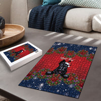 Scottish Terrier Christmas Personalised Puzzle Thistle Wreath Bow Nollaig Chridheil