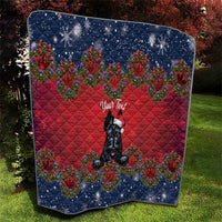Scottish Terrier Christmas Personalised Quilt Thistle Wreath Bow Nollaig Chridheil