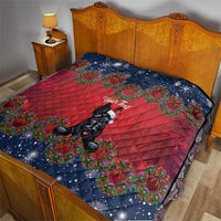 Scottish Terrier Christmas Personalised Quilt Thistle Wreath Bow Nollaig Chridheil