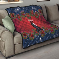 Scottish Terrier Christmas Personalised Quilt Thistle Wreath Bow Nollaig Chridheil