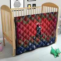 Scottish Terrier Christmas Personalised Quilt Thistle Wreath Bow Nollaig Chridheil