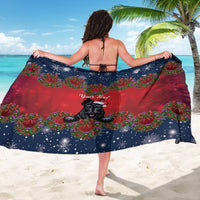Scottish Terrier Christmas Personalised Sarong Thistle Wreath Bow Nollaig Chridheil
