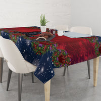 Scottish Terrier Christmas Personalised Tablecloth Thistle Wreath Bow Nollaig Chridheil