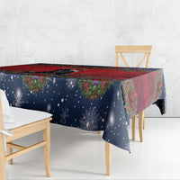 Scottish Terrier Christmas Personalised Tablecloth Thistle Wreath Bow Nollaig Chridheil