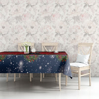 Scottish Terrier Christmas Personalised Tablecloth Thistle Wreath Bow Nollaig Chridheil