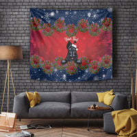 Scottish Terrier Christmas Personalised Tapestry Thistle Wreath Bow Nollaig Chridheil