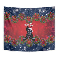Scottish Terrier Christmas Personalised Tapestry Thistle Wreath Bow Nollaig Chridheil