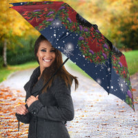 Scottish Terrier Christmas Personalised Umbrella Thistle Wreath Bow Nollaig Chridheil