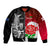 New Zealand And England Rugby Bomber Jacket 2023 World Cup All Black Combine Red Roses - Wonder Print Shop