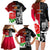 New Zealand And England Rugby Family Matching Long Sleeve Bodycon Dress and Hawaiian Shirt 2023 World Cup All Black Combine Red Roses - Wonder Print Shop