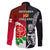 New Zealand And England Rugby Family Matching Long Sleeve Bodycon Dress and Hawaiian Shirt 2023 World Cup All Black Combine Red Roses - Wonder Print Shop