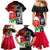 New Zealand And England Rugby Family Matching Mermaid Dress and Hawaiian Shirt 2023 World Cup All Black Combine Red Roses - Wonder Print Shop