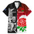 New Zealand And England Rugby Family Matching Mermaid Dress and Hawaiian Shirt 2023 World Cup All Black Combine Red Roses - Wonder Print Shop