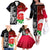 New Zealand And England Rugby Family Matching Off Shoulder Long Sleeve Dress and Hawaiian Shirt 2023 World Cup All Black Combine Red Roses - Wonder Print Shop