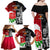 New Zealand And England Rugby Family Matching Off Shoulder Maxi Dress and Hawaiian Shirt 2023 World Cup All Black Combine Red Roses - Wonder Print Shop