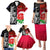 New Zealand And England Rugby Family Matching Puletasi Dress and Hawaiian Shirt 2023 World Cup All Black Combine Red Roses - Wonder Print Shop