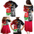 New Zealand And England Rugby Family Matching Puletasi Dress and Hawaiian Shirt 2023 World Cup All Black Combine Red Roses - Wonder Print Shop